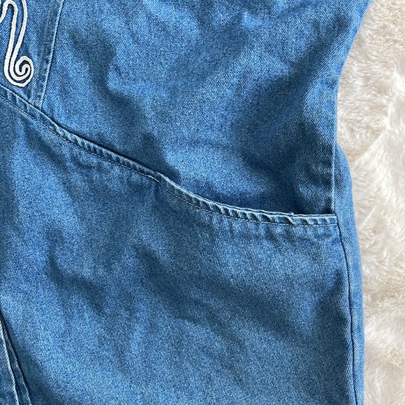 Vintage Pado California 80s Dress Embroidered Denim Streetwear Jacket Size S - Picture 6 of 6